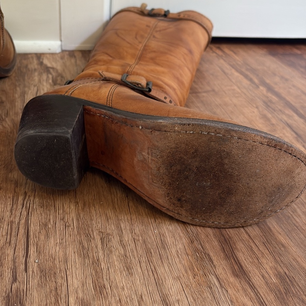 Frye Brown Leather Heeled Boots - Picture 5 of 7